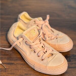 Converse Peach Canvas Sneakers